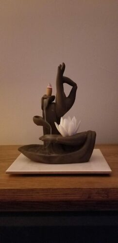 ERIAM™ Ceramic Lotus Waterfall Backflow Incense Burner photo review