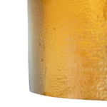 Hammered Brass Cylinder Pendant Light