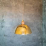 Hammered Brass Pendant Light