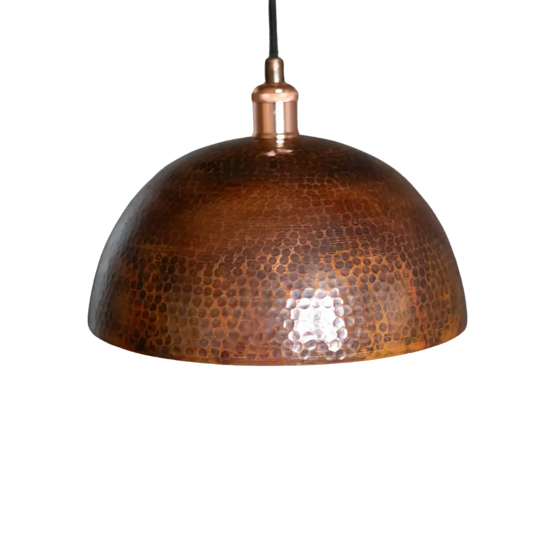 Close-up of Vintage Copper Pendant