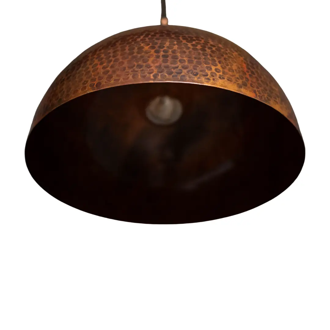 Installed Copper Pendant Light