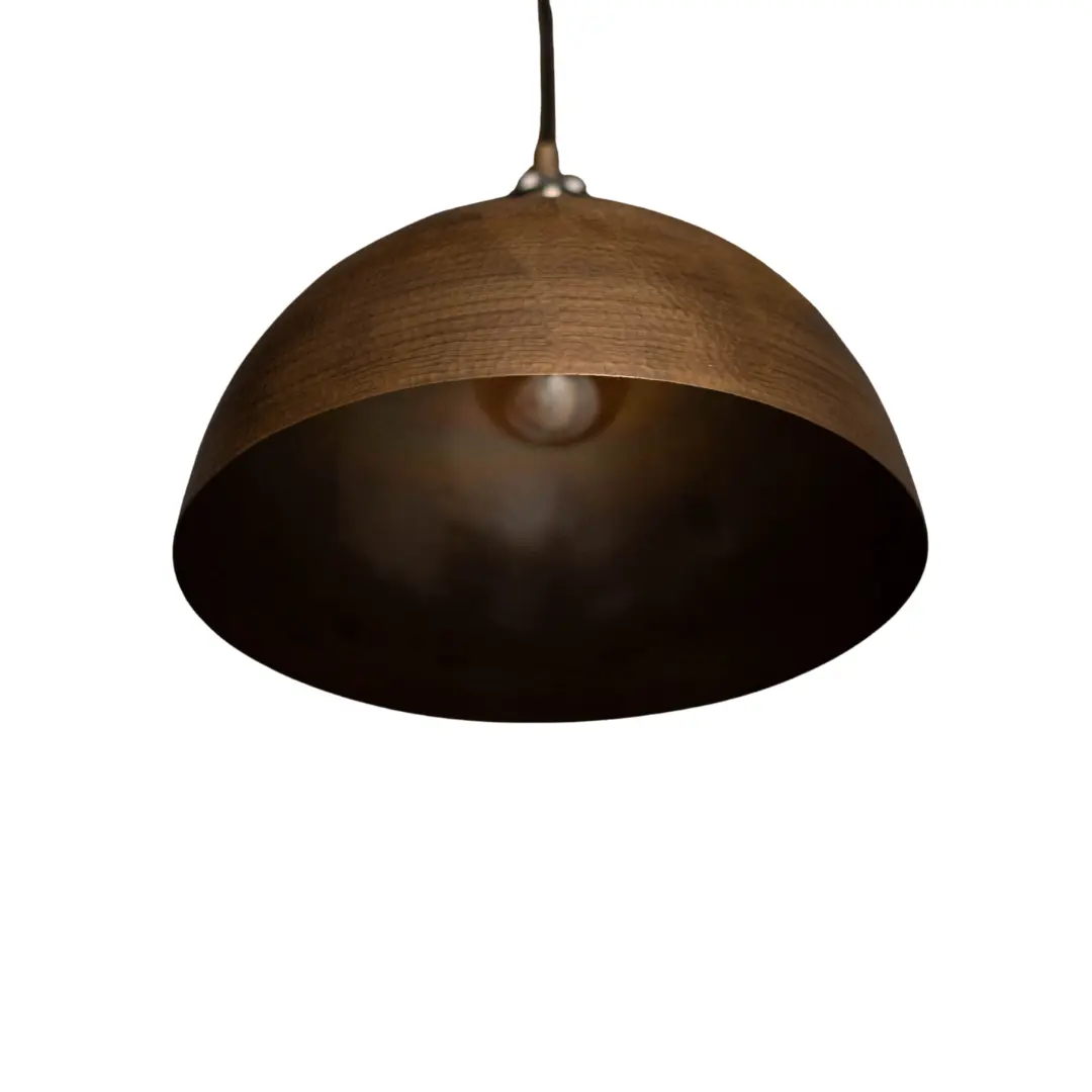 Hammered Dome Brass Pendant Light