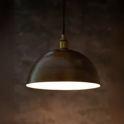 Antique Brass Dome Ceiling Light