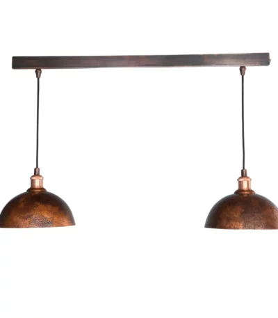 Antique Copper Light Fixture – Pack of Two Pendant Lights