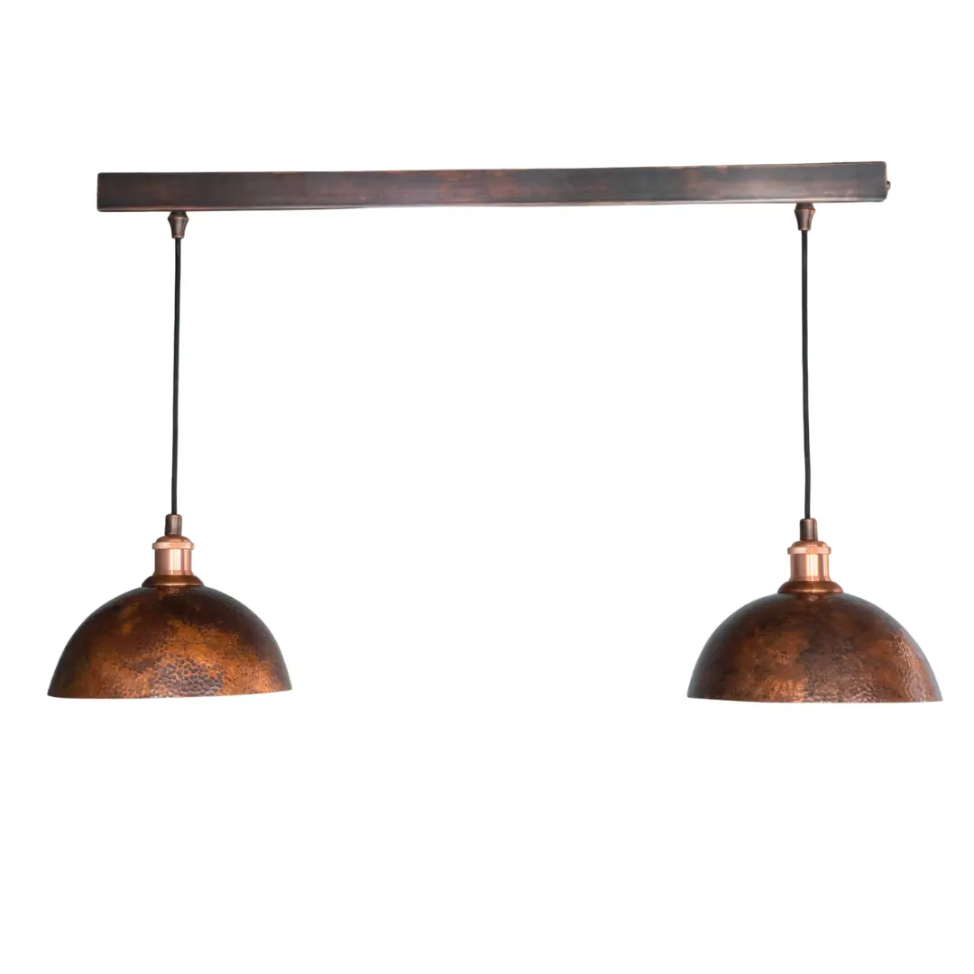 51 Antique Copper Light Fixture – Pack of Two Pendant Lights