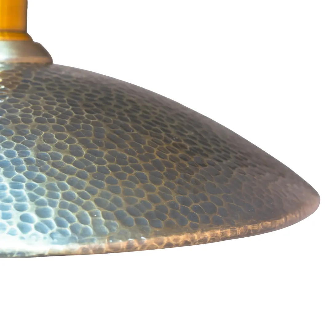 Hammered Brass Pendant Light