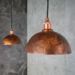 Antique Copper Light Fixture – Pack of Two Pendant Lights
