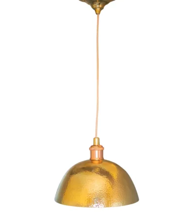 Hammered Brass Pendant Light