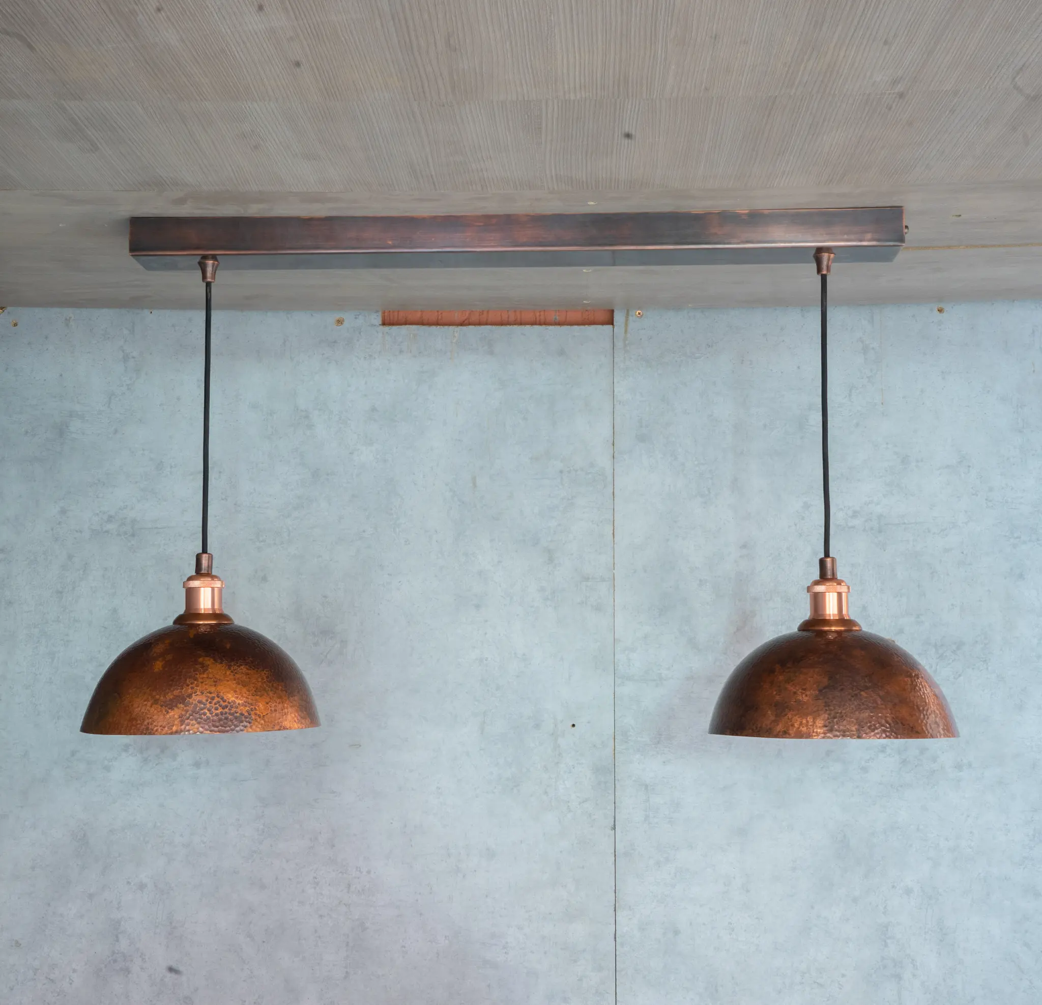 PIC Antique Copper Light Fixture – Pack of Two Pendant Lights