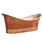 Vintage Copper Bathtub | Freestanding Hammered Tub