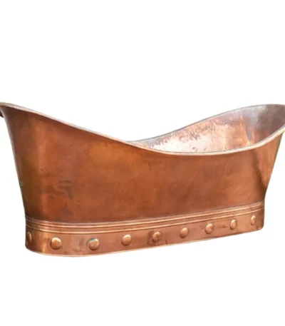Vintage Copper Bathtub | Freestanding Hammered Tub