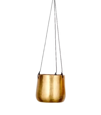 Handcrafted Brass Hanging Planter