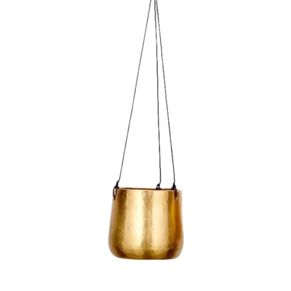 Handcrafted Brass Hanging Planter