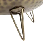 Vintage Hammered Brass Planting Pots with Tripod Stand