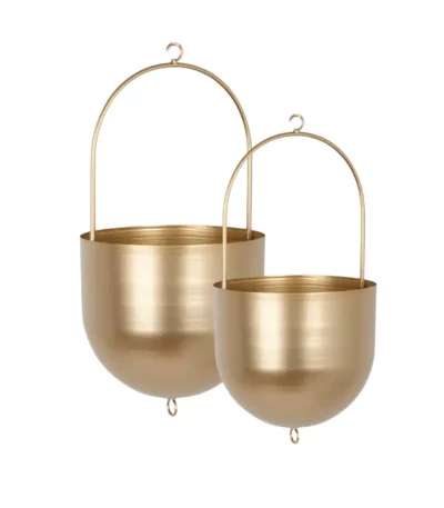 Modern Brass Hanging Plant Pot