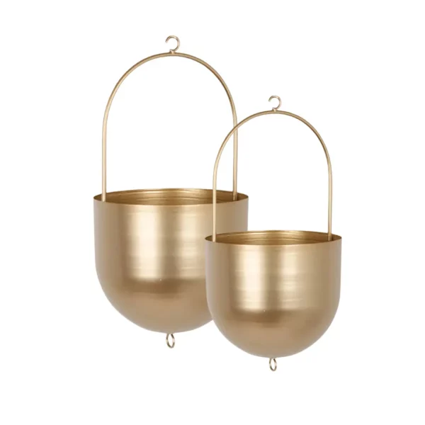 Modern Brass Hanging Plant Pot