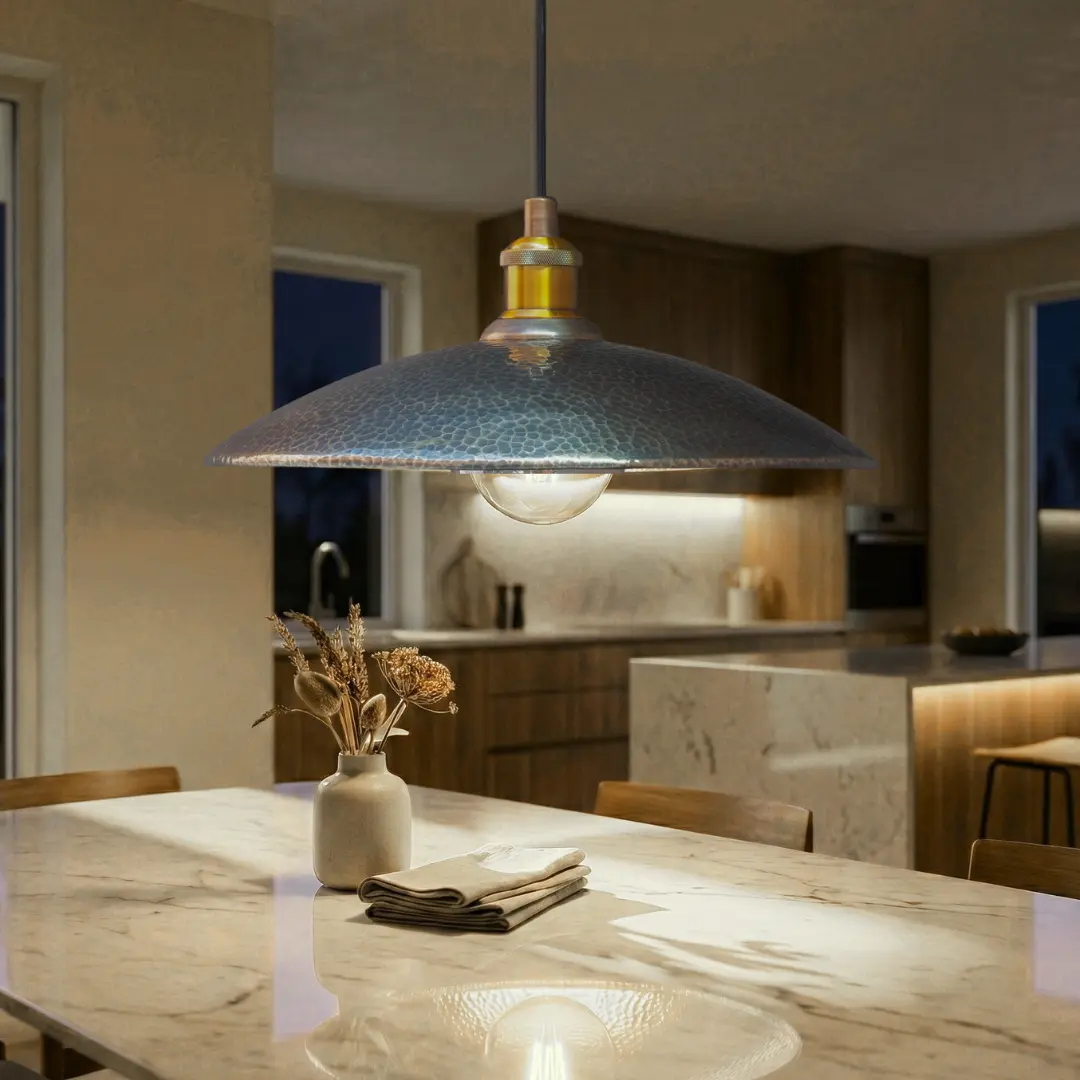 Hammered Bronze Brass Ceiling Light