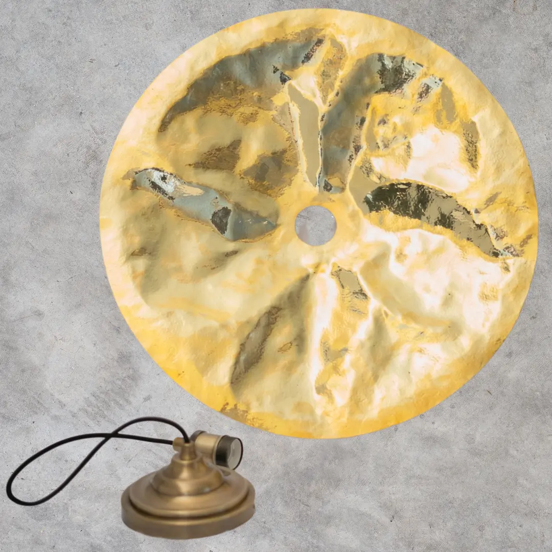 Craftsmanship Detail: Hammered Brass Texture