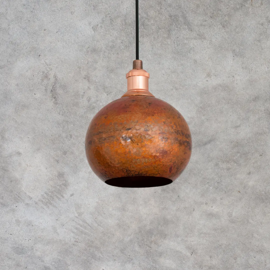 76-2 Globe Copper Lamp Pendant