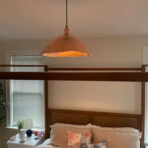 Hammered Copper Light Pendant photo review