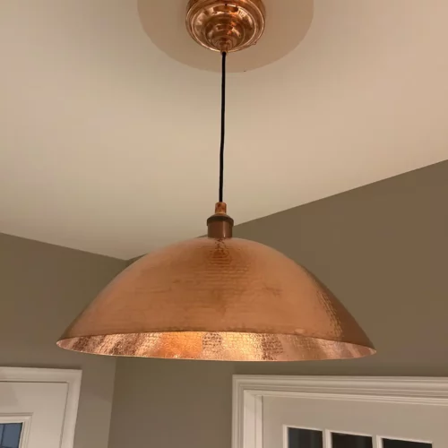 Hammered Copper Light Pendant photo review